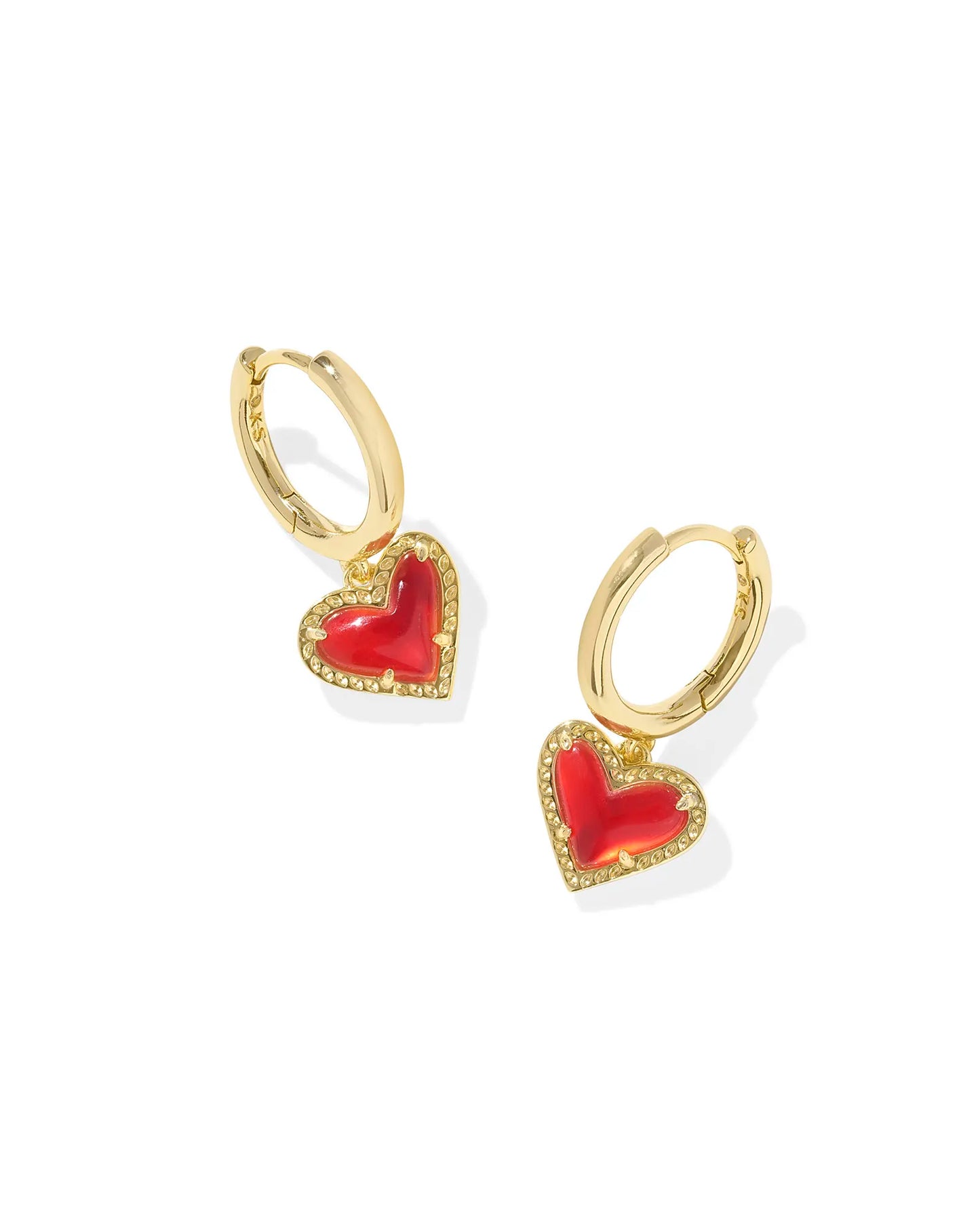 Ari Heart Gold Huggie Earrings