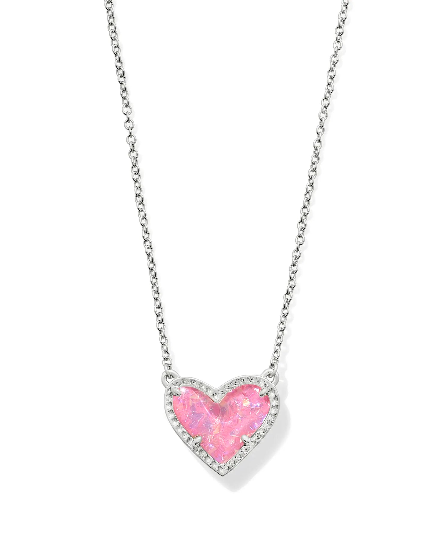 Ari Heart Silver Short Pendant Necklace