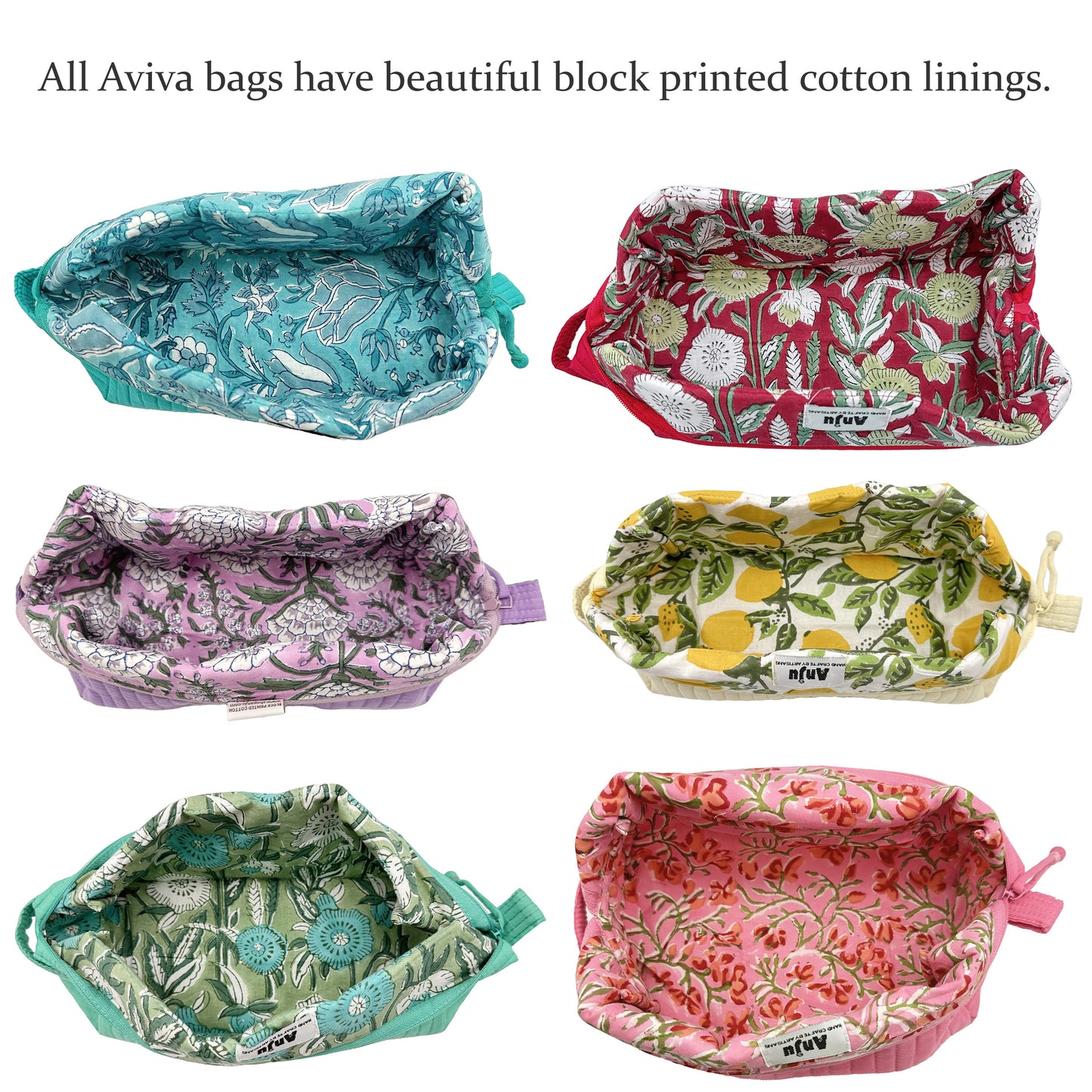 Aviva Collection – Quilted Solid Cotton Duffle Bag