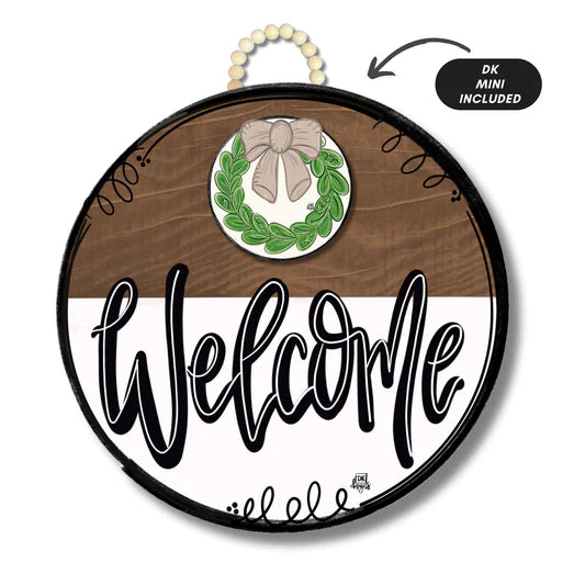 DK Classic Stain Welcome Door Hanger