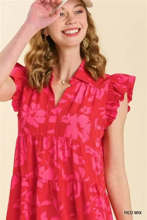 Red/Pink Mix Top