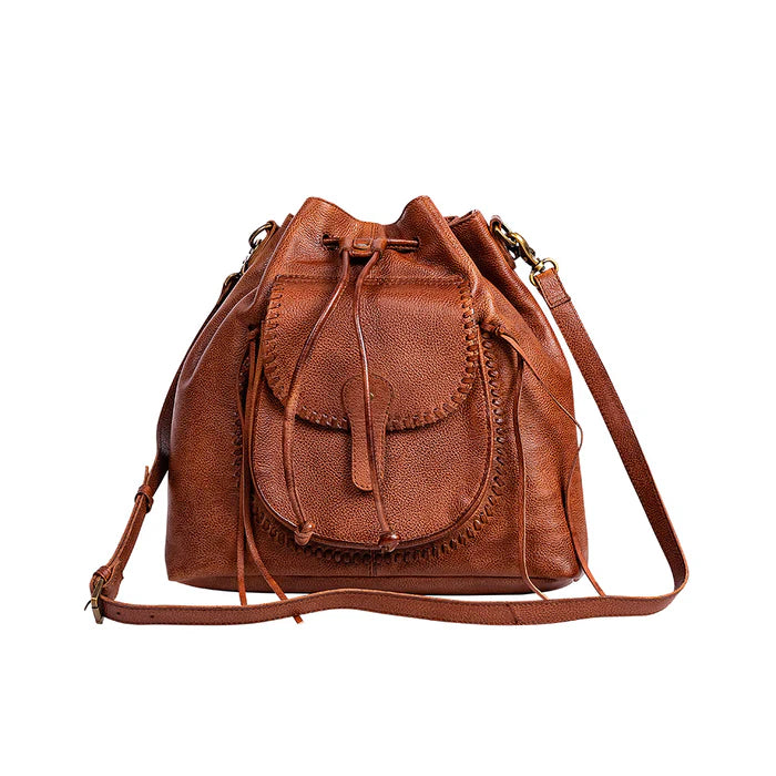 Myra McKennon Trail Leather Bucket Bag