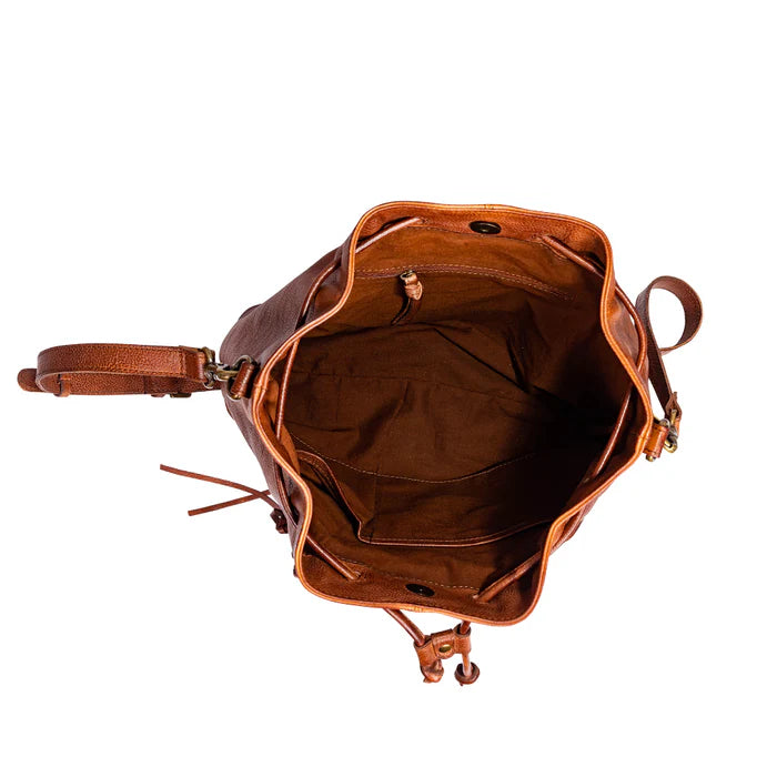 Myra McKennon Trail Leather Bucket Bag