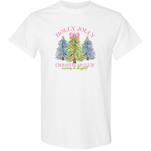 SC Soft Holly Jolly Christmas Club Front Print - White