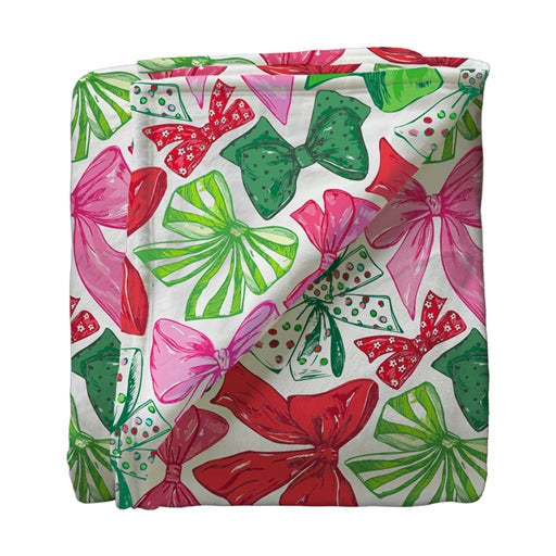 SC 50X80 Super Soft Blanket Christmas Bows