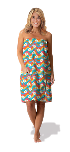 SC Towel Wrap - Retro Daisies
