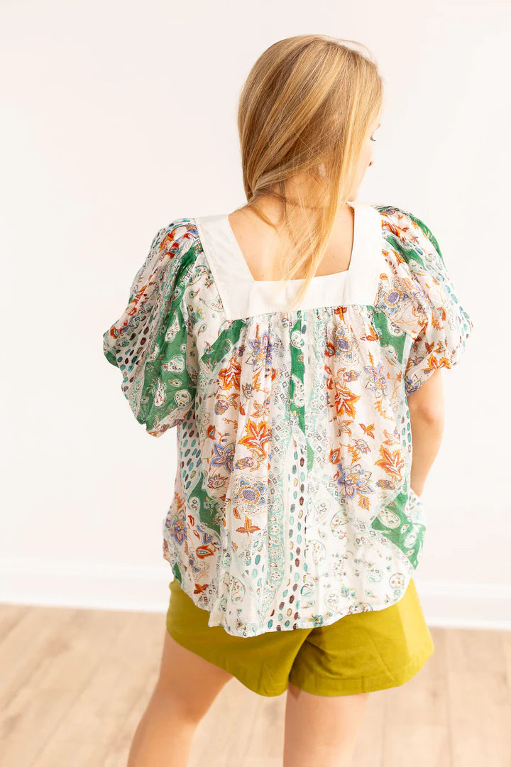 Rosemary Square Neck Boho Top