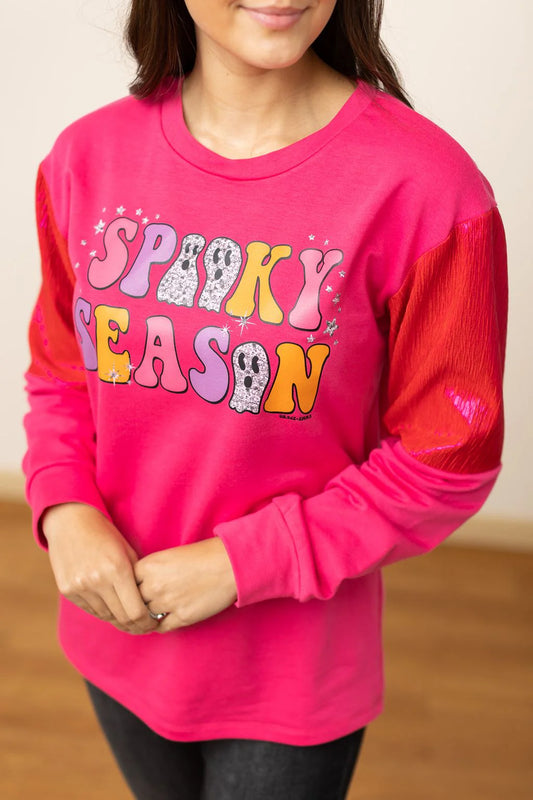 Spooky Season Hot Pink Sweatshirt