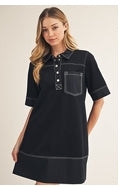 Black Collared Dress