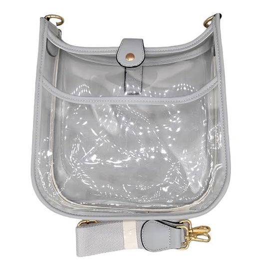 Clear Grey Crossbody Bag