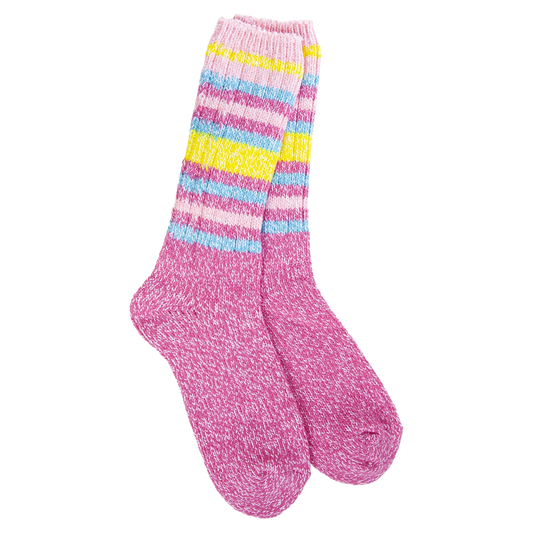 Worlds Softest Weekend Ragg Crew Stripe Sock