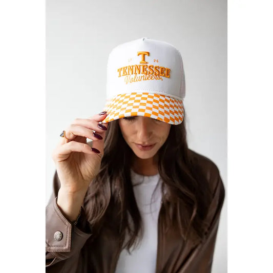 Tennessee Albon Checkered Canvas Trucker Hat