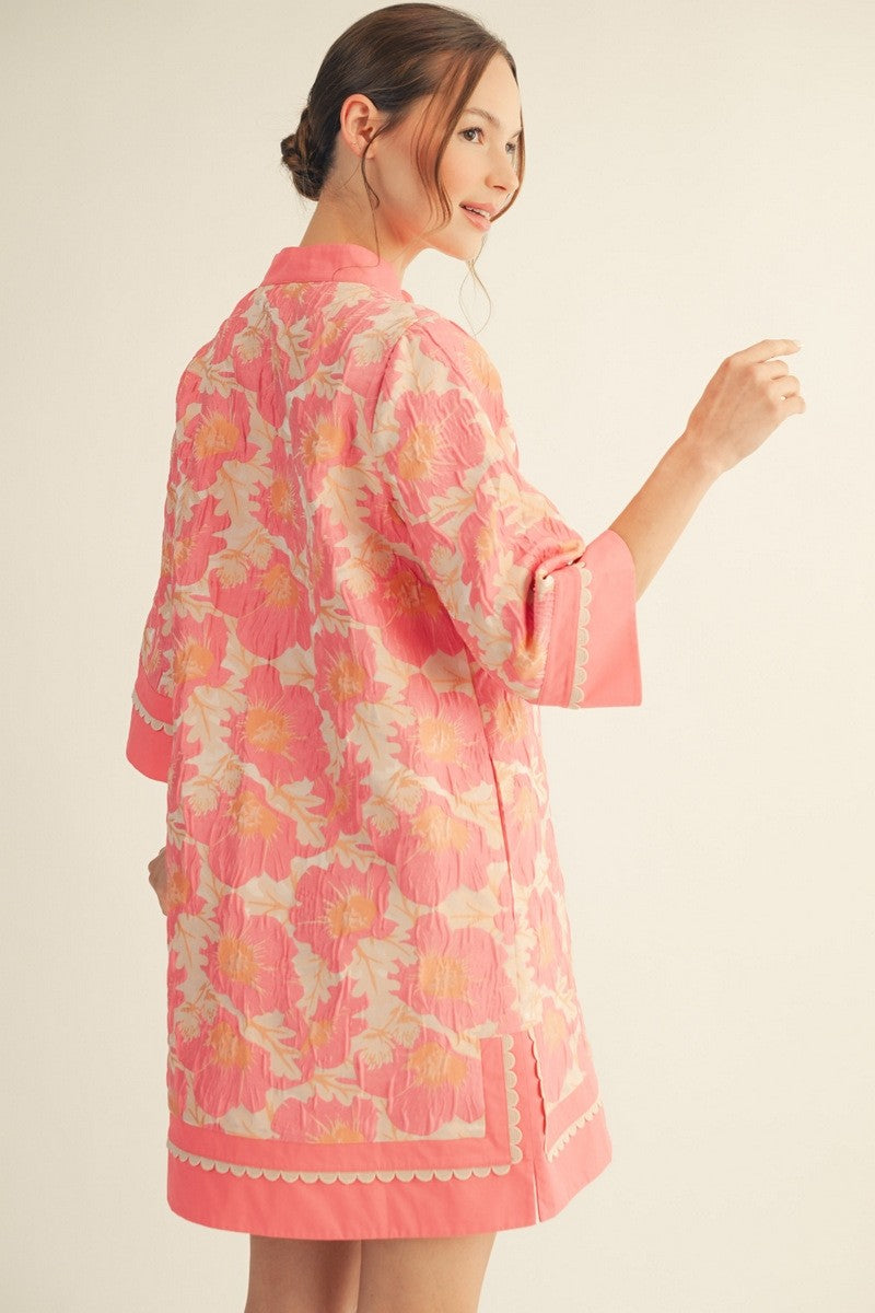 Floral Jacquard Dress