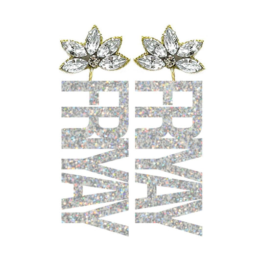 Fri-Yay Holographic Glitter Acrylic Earrings