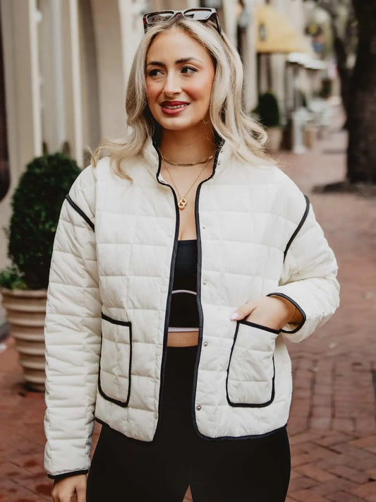 Quilted Trim Jacket Women's