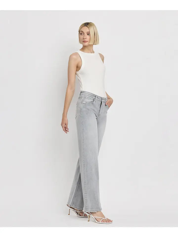 Flying Monkey High Rise Wide Leg Jeans    F5651