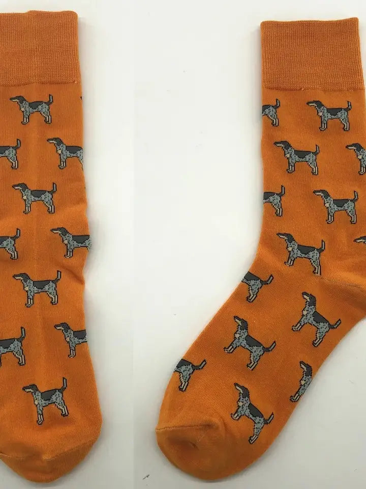 Orange Tennessee Smokey Dog Socks