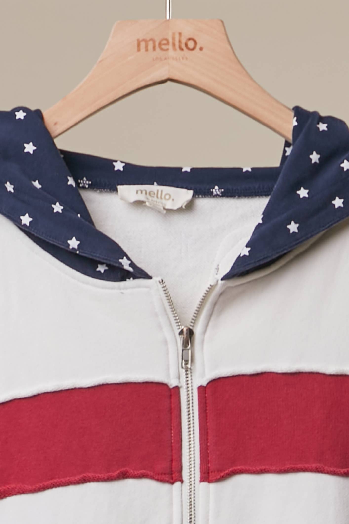 US Patch Oversized Zip Hoodie