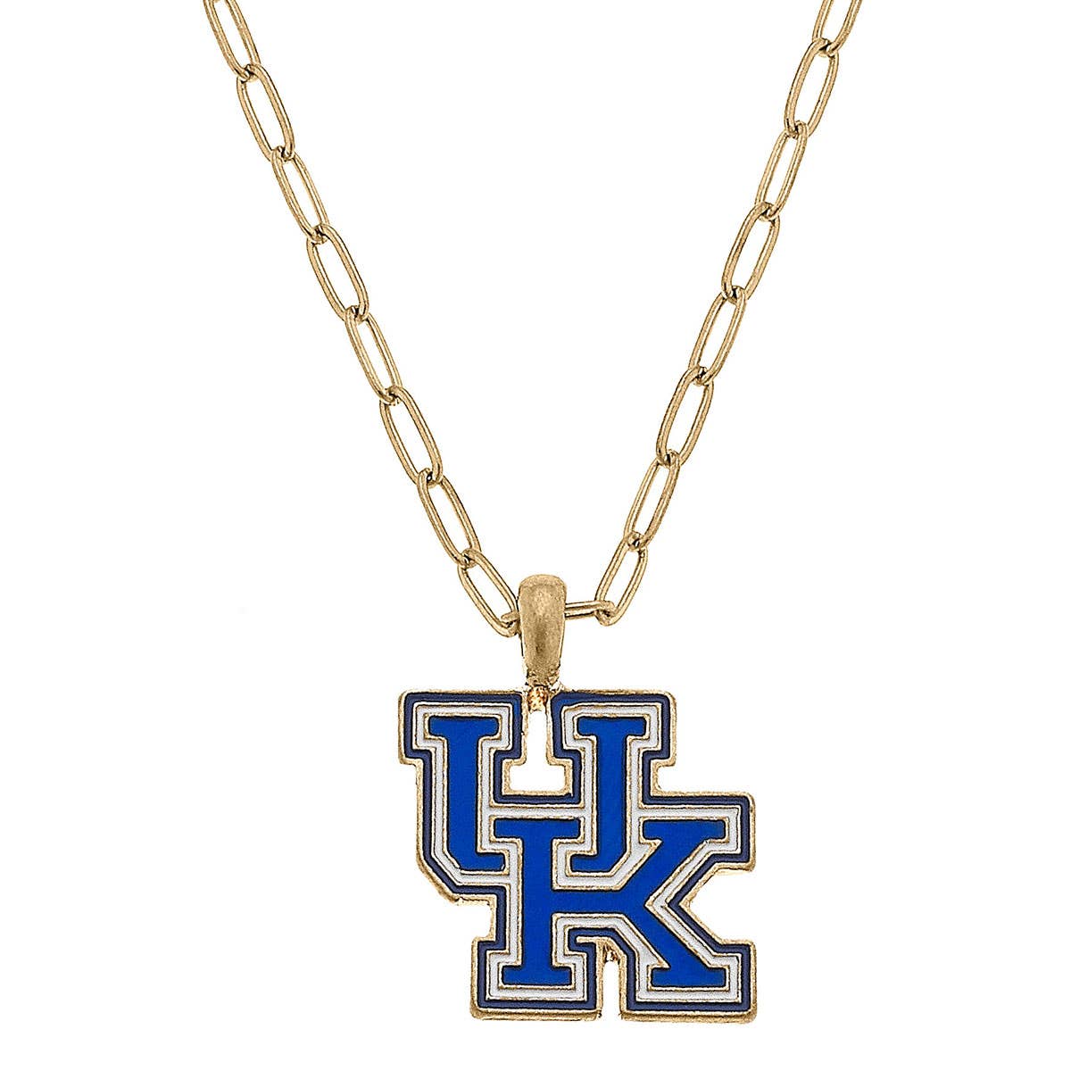 Canvas Style - Kentucky Wildcats Enamel Pendant Necklace in Blue