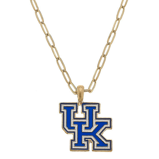 Canvas Style - Kentucky Wildcats Enamel Pendant Necklace in Blue