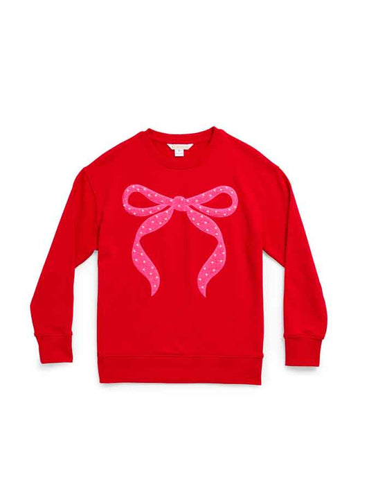 Shiraleah - PEARL BOW CLASSIC SWEATSHIRT: SMALL