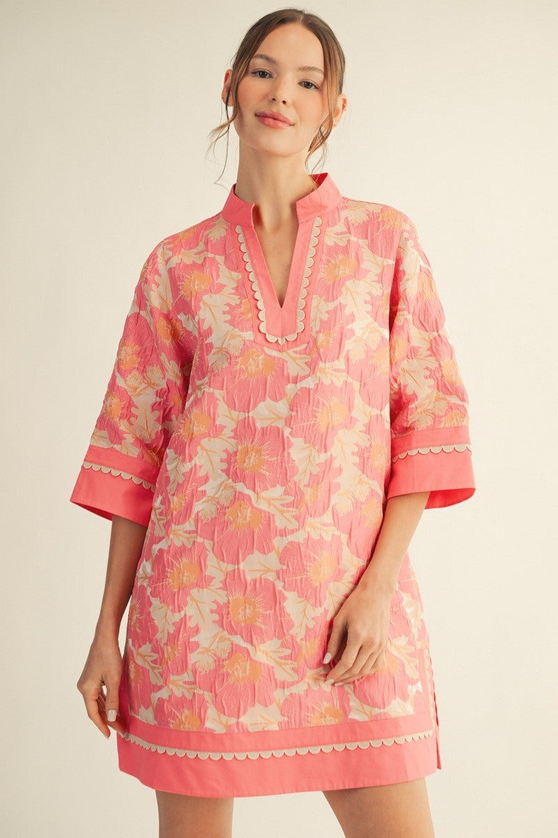 Floral Jacquard Dress