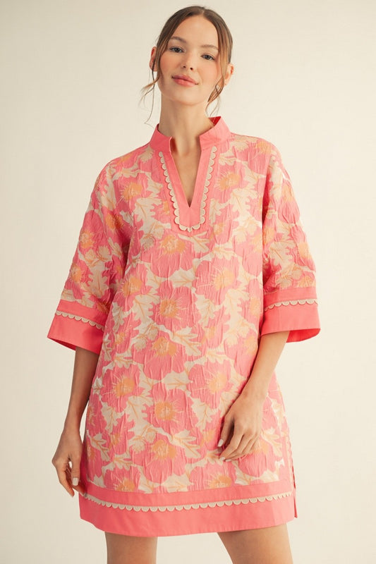 Floral Jacquard Dress