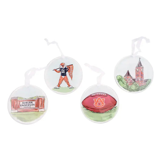 Auburn Ornament Set/4