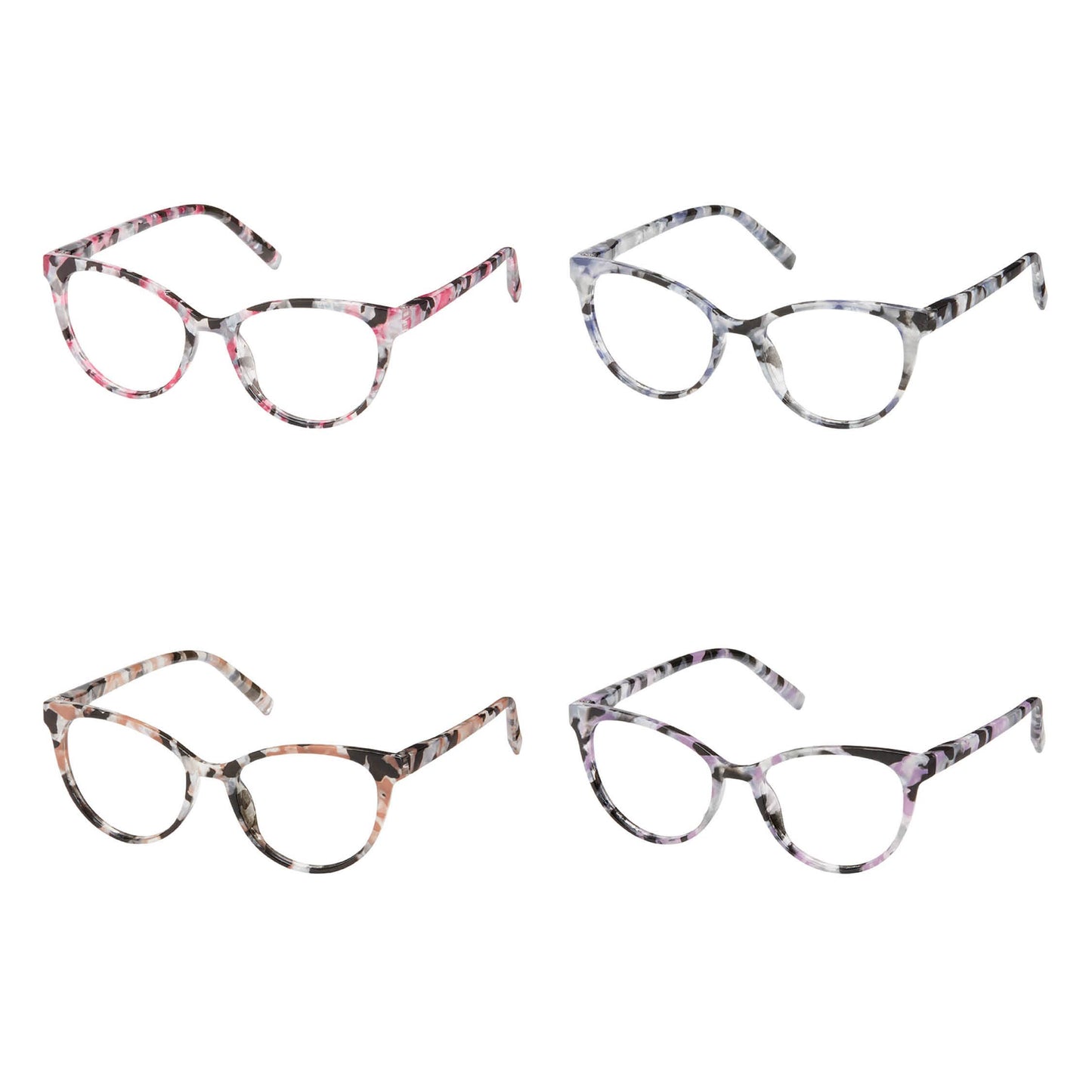 Blue Gem Sunglasses Inc - Cat Eye Color Combo Women's Eyeglasses - Readers Collection