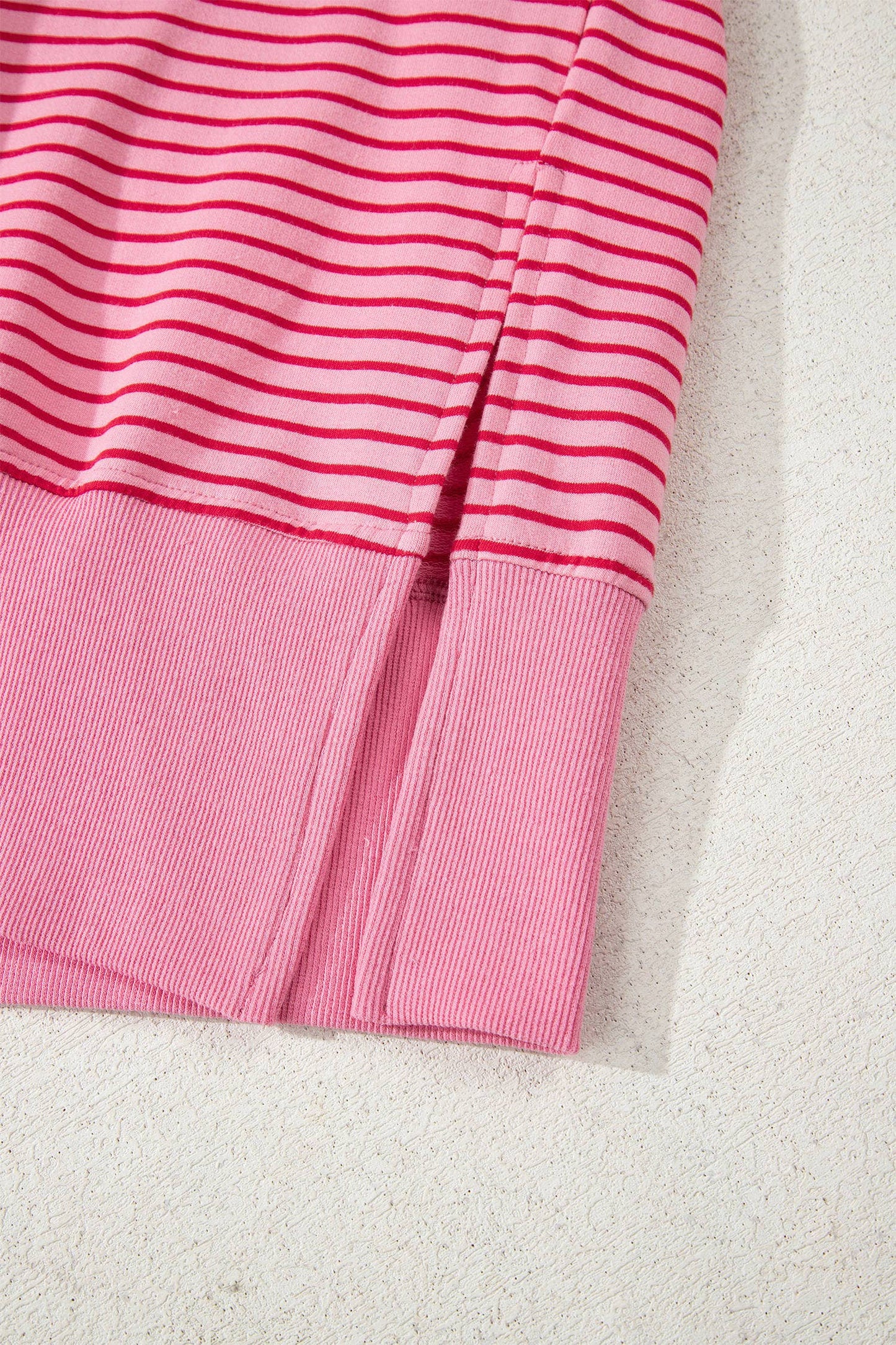 Thumbhole Side Slits Loose Fit Hoodie- L