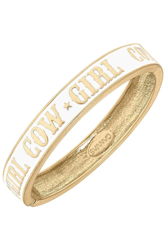 Cowgirl Bangle in White