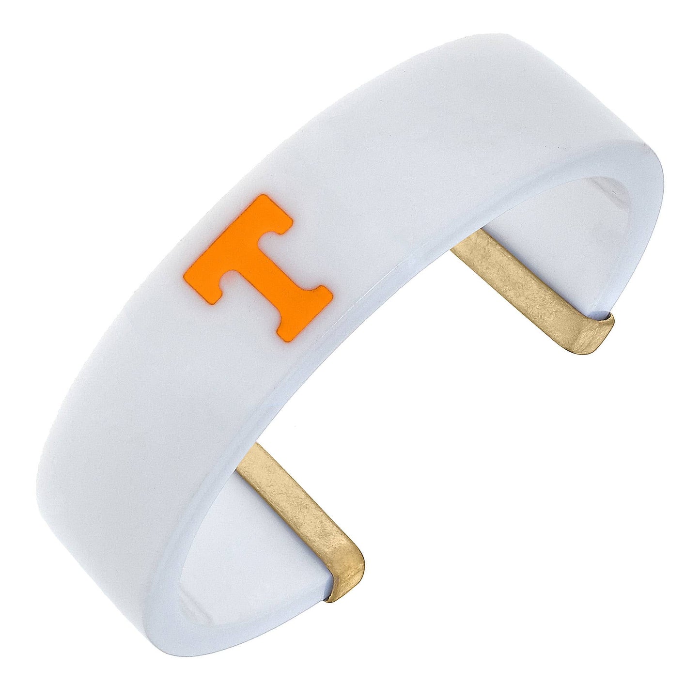 Canvas Style - Tennessee Volunteers Resin Logo Cuff Bracelet in White