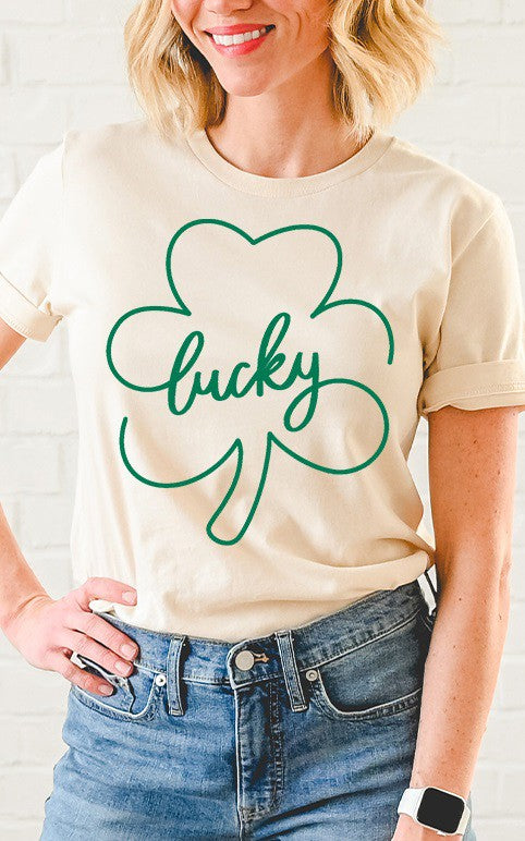 Cream Lucky Tee