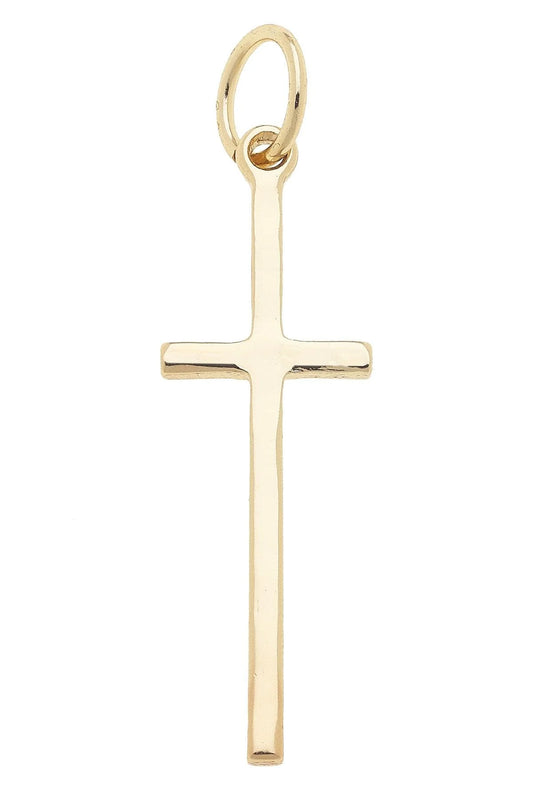Cross Charm in Shiny Gold
