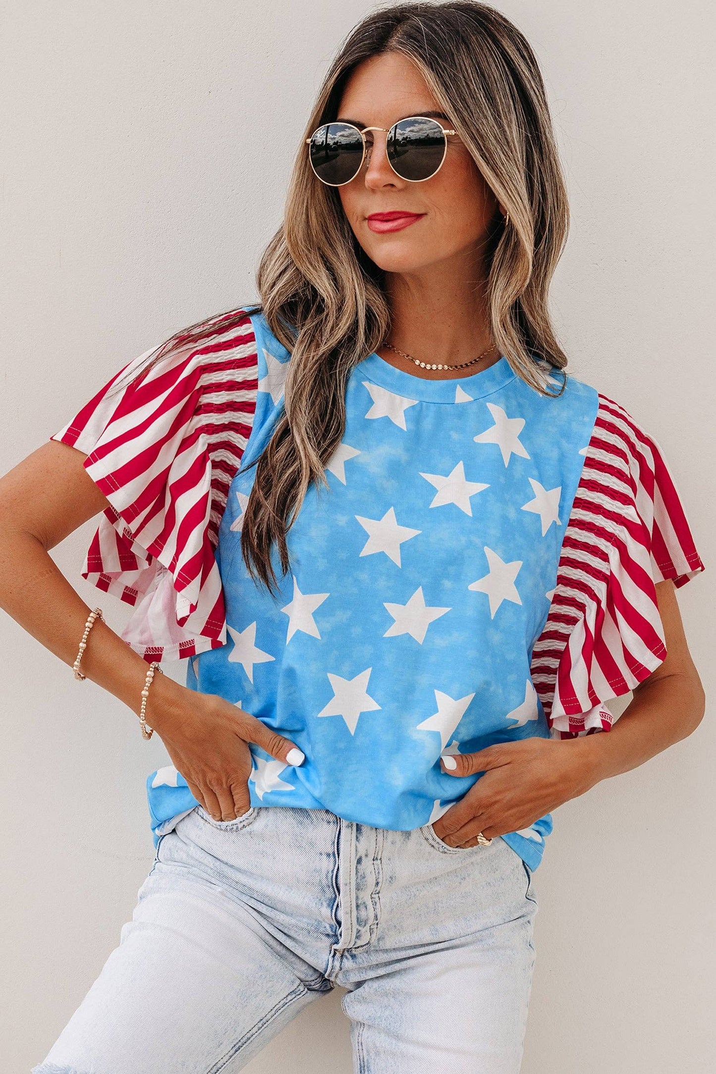 Sky Blue Star Top