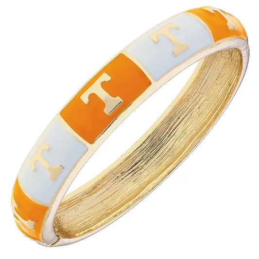Tennessee Vols Sculpted Enamel Checkered Hinge Bangle