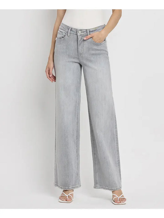 Flying Monkey High Rise Wide Leg Jeans    F5651