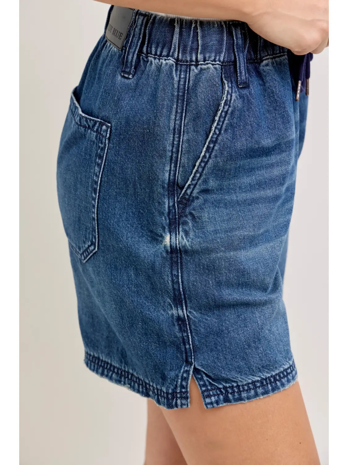 Plus Judy Blue HW Baggy Short Featherweight
