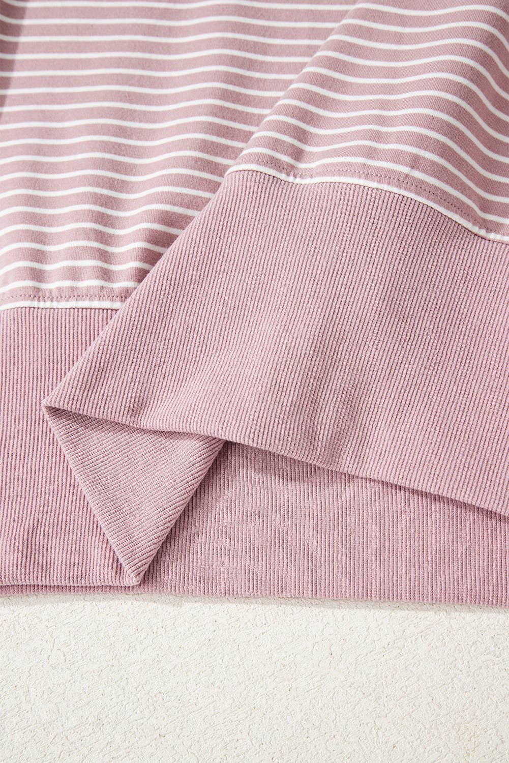 Thumbhole Side Slits Loose Fit Hoodie- L