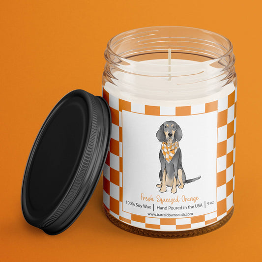 Barrel Down South - Bluetick Coonhound Checkerboard Tennessee Candle