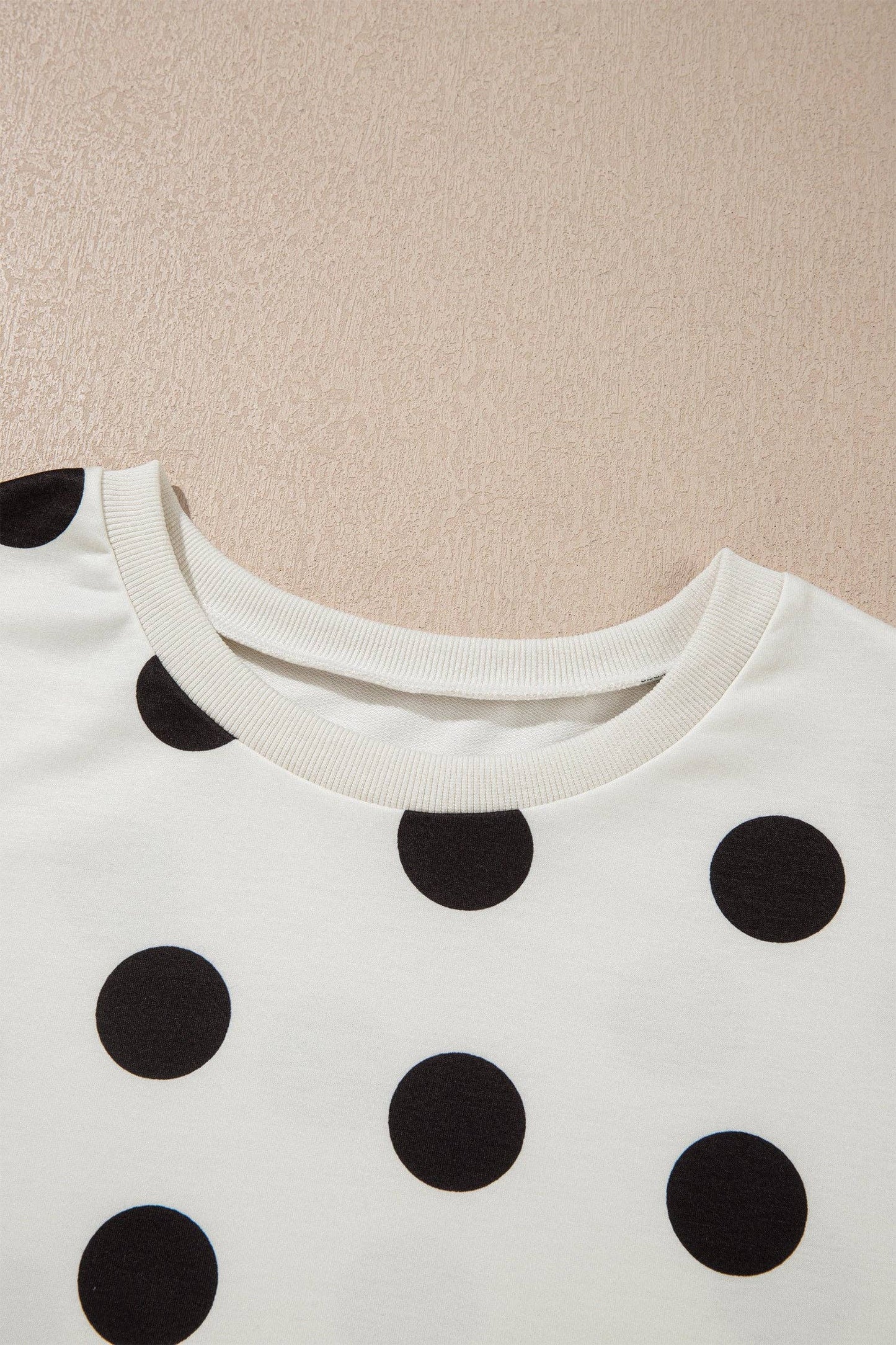 Black Polka Dot Print Short Set
