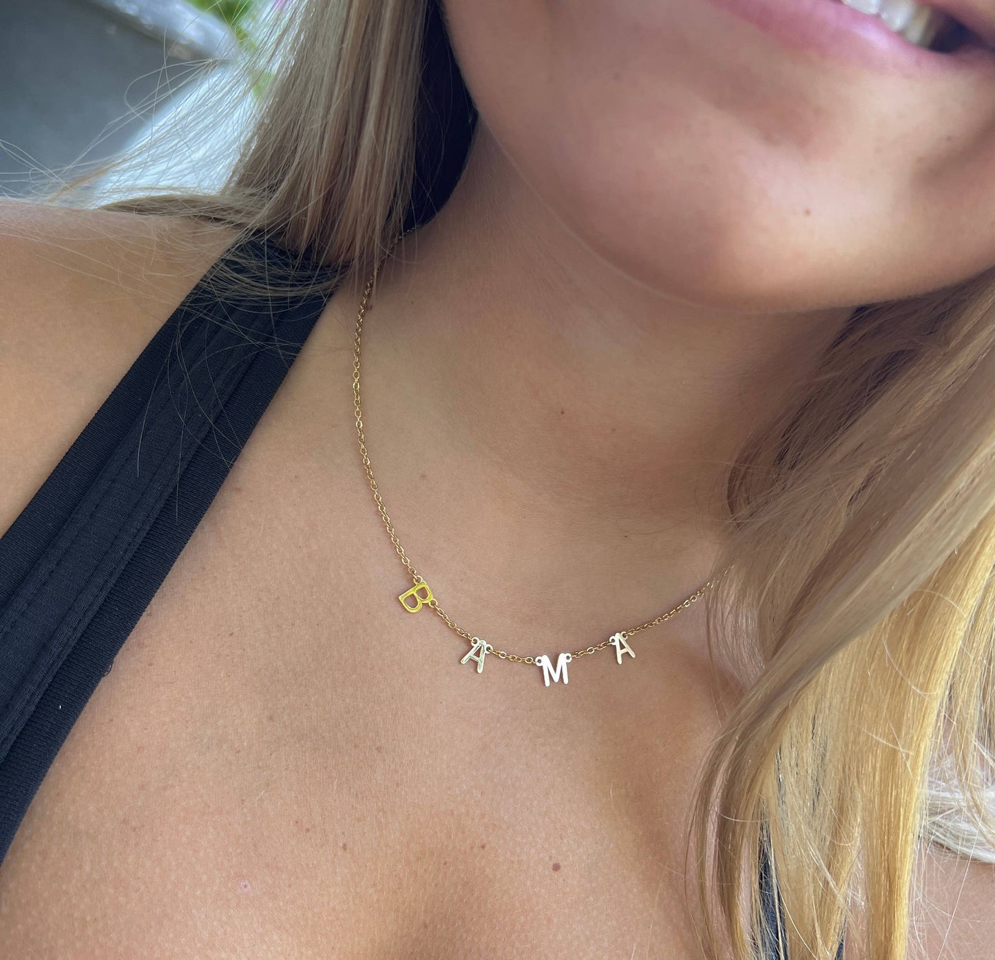 BAMA Charm Necklace Gold