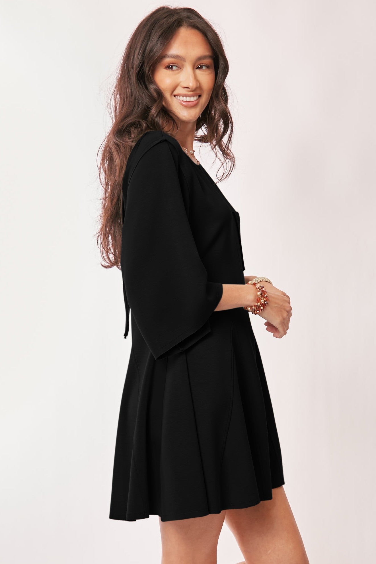 Solid Draped Sleeve Ties Back Skort Romper
