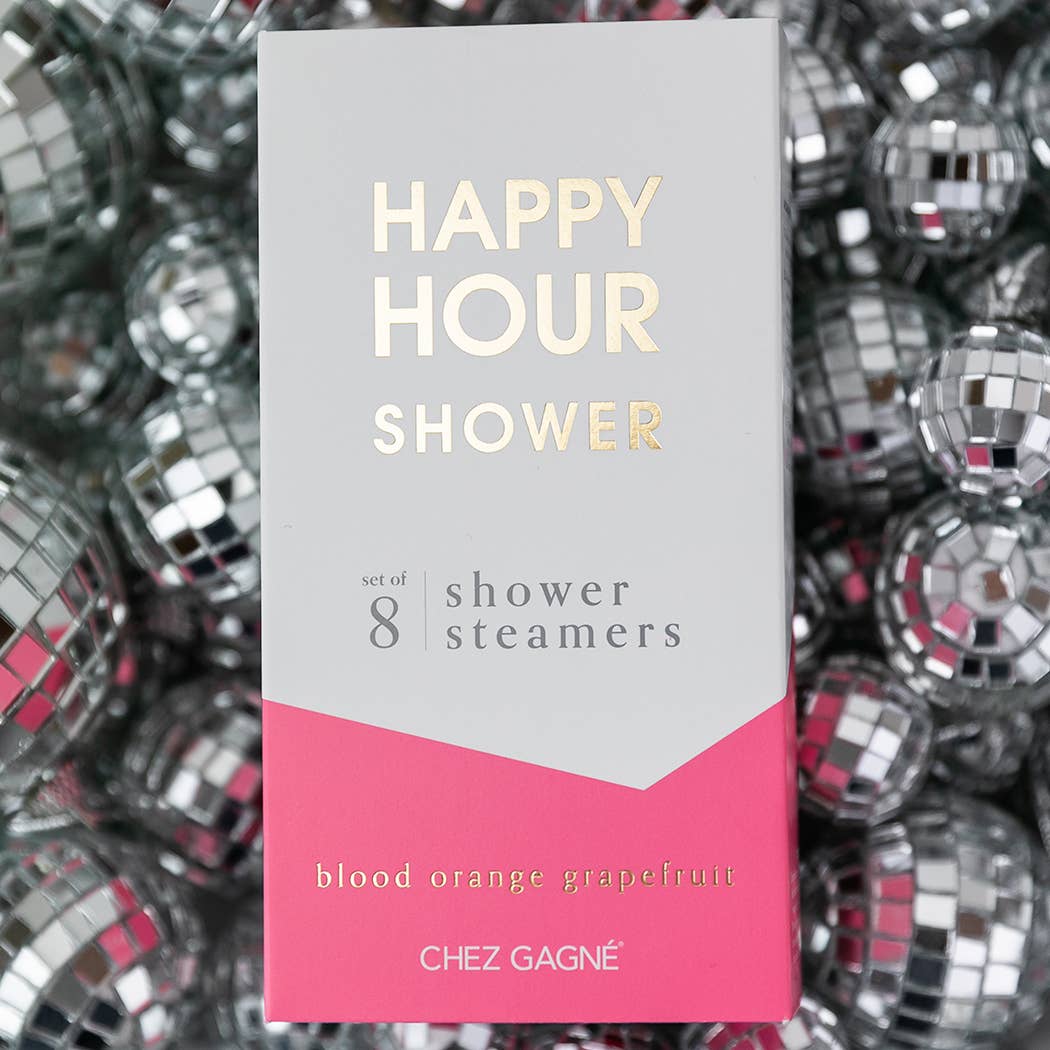 Chez Gagné - Happy Hour Shower Shower Steamers - Blood Orange Grapefruit - Set of 8 Tabs