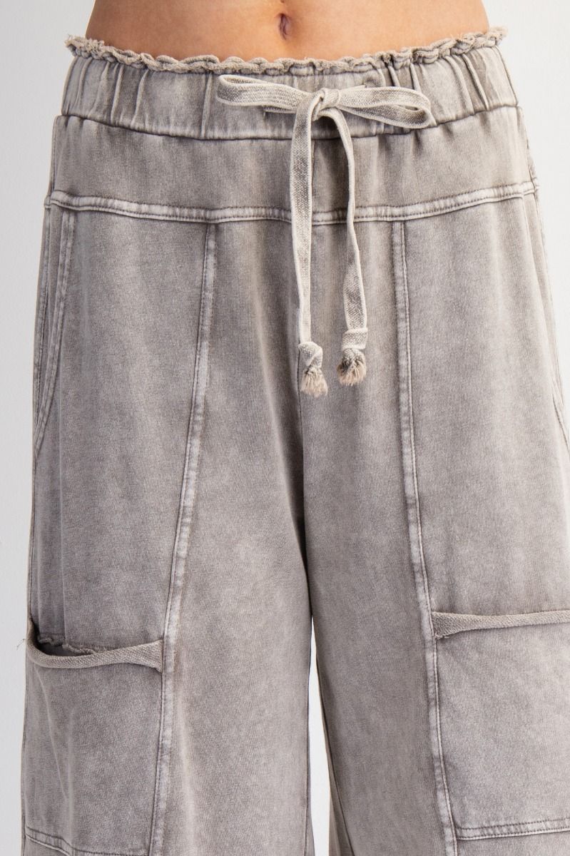 Mineral Washed Terry Knit Pants