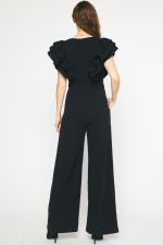 Black Romper Ruffle Sleeve