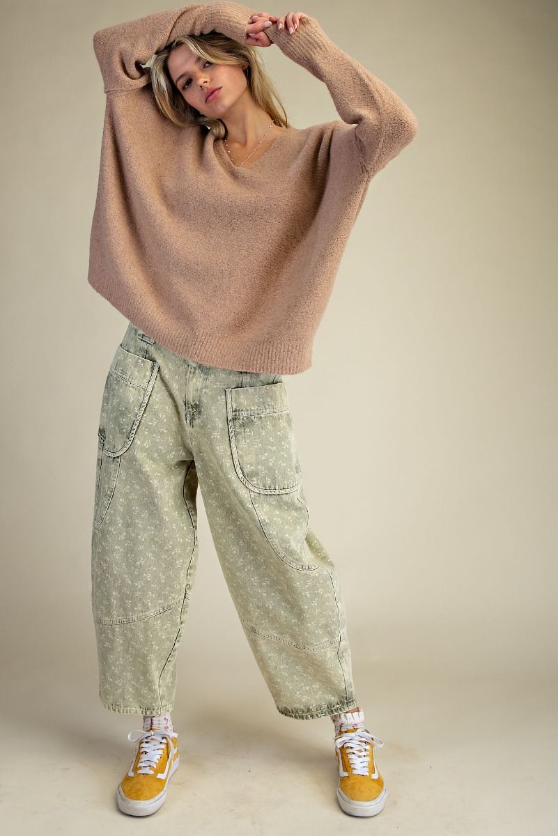 V Neck Knitted Sweater