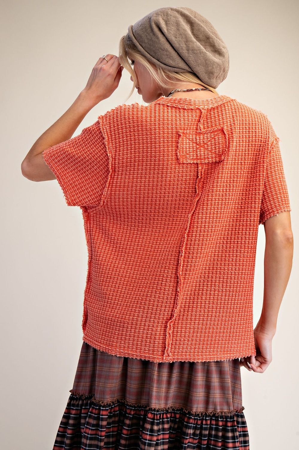 WASHED WAFFLE TOP