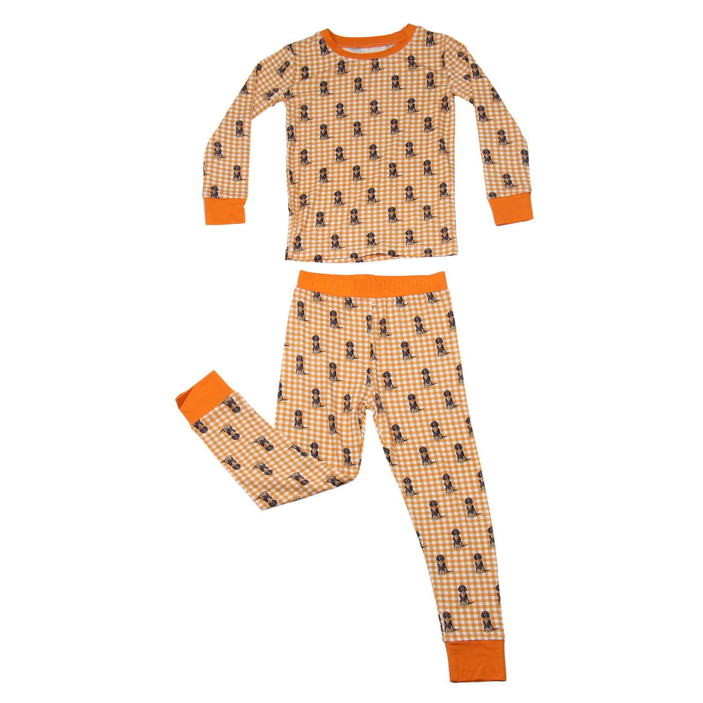 Barrel Down South - Bluetick Coonhound Stripe Unisex Kids Pajamas: 2T - Two Piece Set