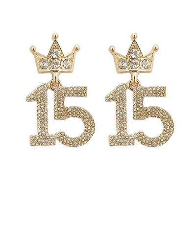 Birthday Age Rhinestone Earrings